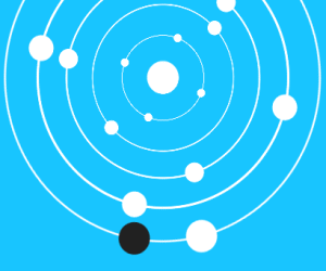 衛星軌道の中心を目指すゲーム 「Orbit」
