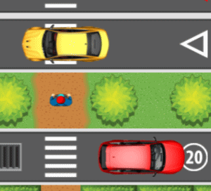 命がけで道路を横断するゲーム 「Traffic」