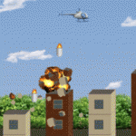 ヘリコプターから爆弾を投下するゲーム 「Bombs Away!」