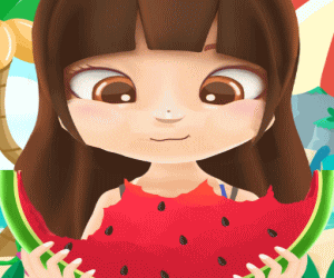 美少女すいか早食いゲーム 「Watermelon Cannon」