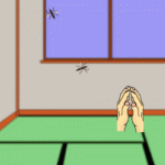 飛び回る蚊を手でつぶすゲーム「vs.蚊」
